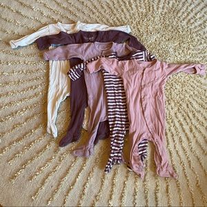 L'ovedbaby Organic Snap Footie 3-6mos (lot of 5)